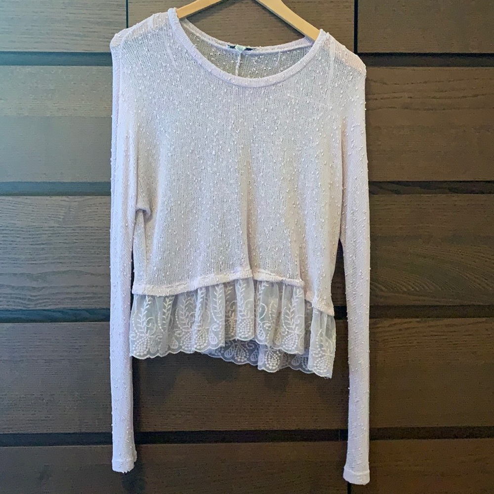 Lavender Crop Sweater